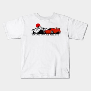 Nissan Skyline GTR R34, JDM Car Kids T-Shirt